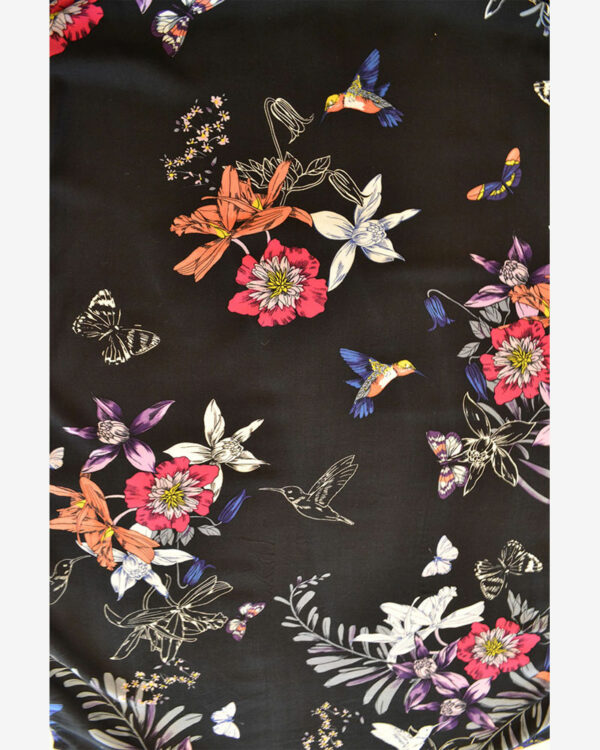 fabric print with dark background