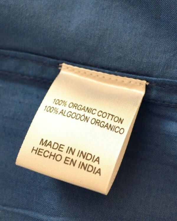 organic cotton garment label